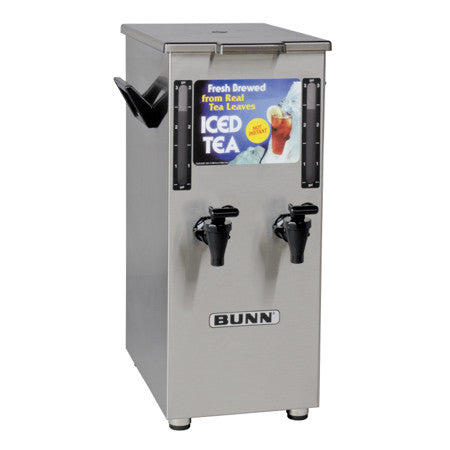 Bunn 4 Gallon Dual Iced Tea/Coffee Dispenser and Stand, TD4-T(Solid lid, Tall)