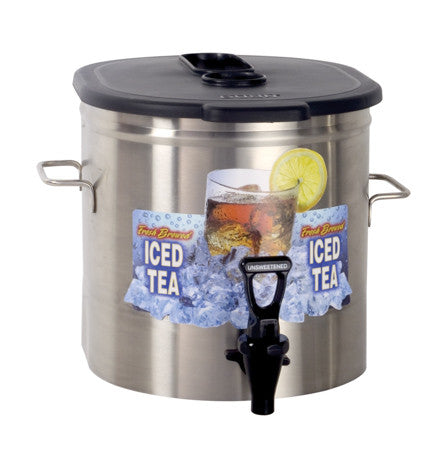 Bunn 3.5 Gallon Low Profile Cylinder Style Iced Tea/Coffee Dispenser w/ Brew Thru Lid, TDO-3.5 LP