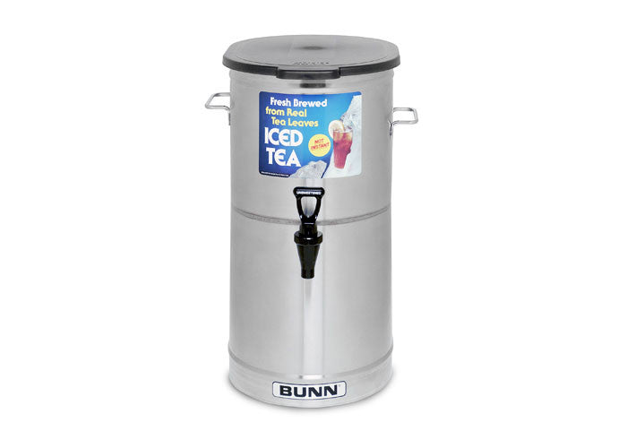 Bunn 4 Gallon Iced Cylinder Style Iced Tea/Coffee Dispensers, TDO-4(solid lid)