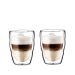 Bodum Pilatus - Insulated Glasses - Double Walled Glass Suitable for Hot & Cold Beverages - Transparent - 0.25l, 8oz