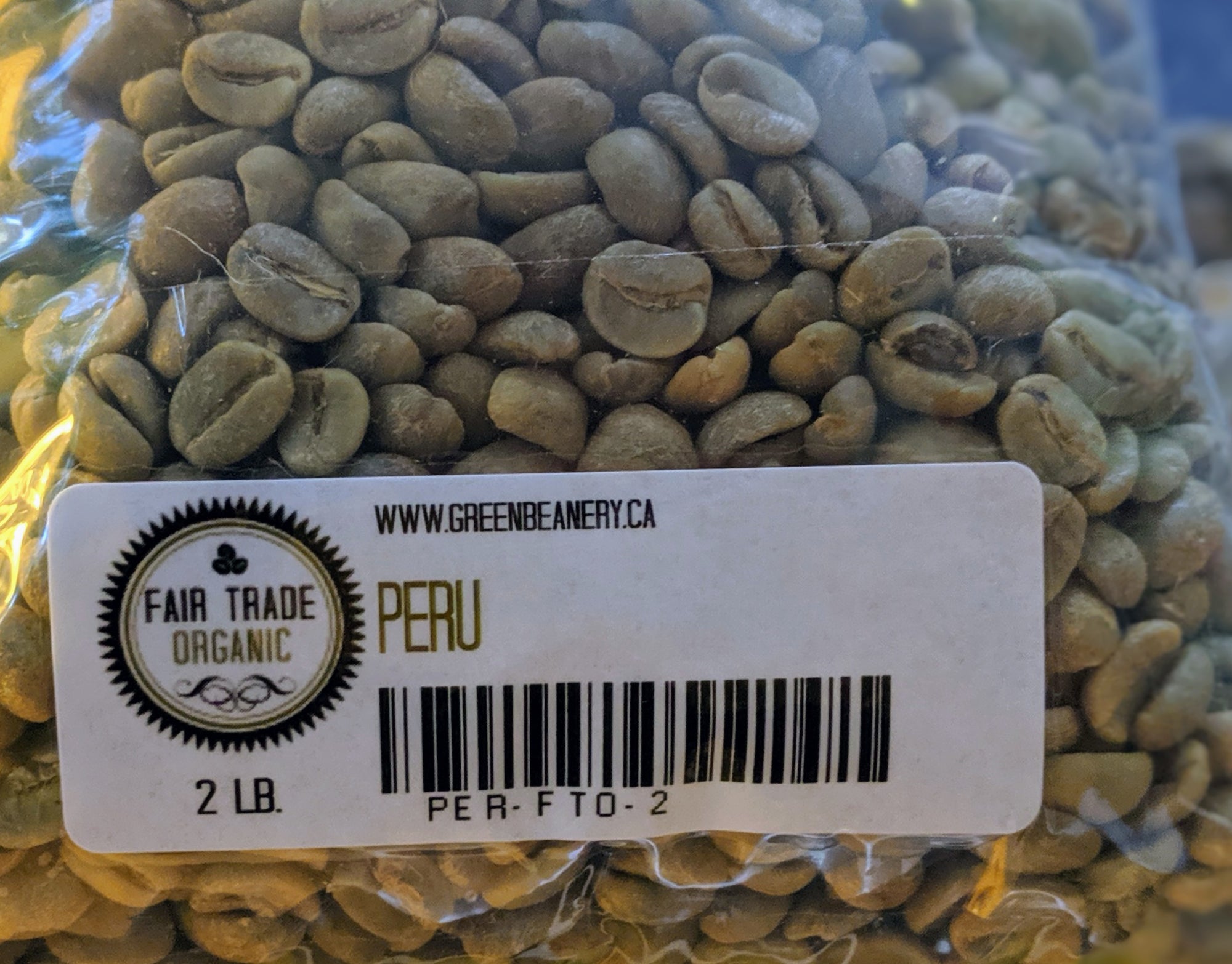 Unroasted - Peru Fair Trade Organic HB MCM (Coffee of the Week)