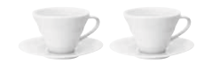 Set of Two - Cup and Saucer for Hario V60 Ceramic Dripper